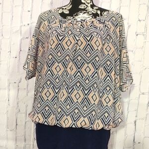 Ab Studio Geo Print Top